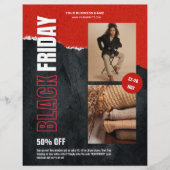 カスタムPhoto Red Black Friday Product Promo チラシ (正面)