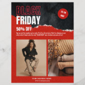 カスタムPhoto Red Black Friday Product Promo チラシ (正面)