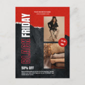 カスタムPhoto Red Black Friday Product Promo ポストカード (正面)