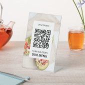 カスタムPhoto Restaurant Scan QRコードメニュー 台座サイン (インサイチュ)