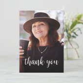 カスタムPhoto Sage Green 60th誕生日パーティー サンキューカード (スタンド正面)