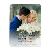 カスタムPhoto Save The Date Flexible Photo Magnet マグネット (縦)