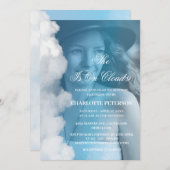 カスタムPhoto She is on Cloud 9ブライダルシャワー 招待状 (正面/裏面)