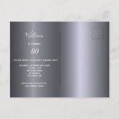 カスタムphoto silver fox birthday invitation ポストカード (裏面)