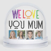カスタムPhoto Snow Globe for Mom - Rainbow文字 (正面)