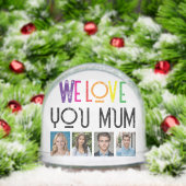 カスタムPhoto Snow Globe for Mom - Rainbow文字 (クリスマス)