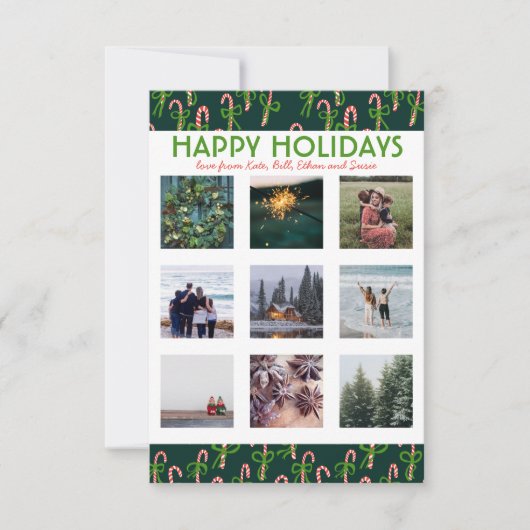 カスタムPHOTO SWEET Candy Canesクリスマスカード (正面)