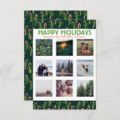 カスタムPHOTO SWEET Candy Canesクリスマスカード (正面/裏面)