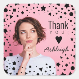 カスタムPhoto Than You誕生日 スクエアシール