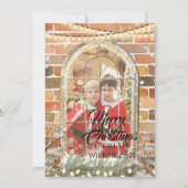 カスタムPhoto Water Color Christmas Window Frame シーズンカード (正面)