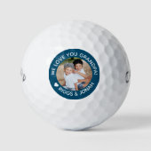 カスタムPhoto We Love You Grandpa Father's Day ゴルフボール (正面)