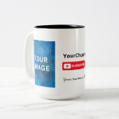 カスタムPhoto Youtubeチャンネル名 ツートーンマグカップ (正面左)