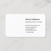 カスタムPhotographer結婚 Business Card 名刺 (裏面)