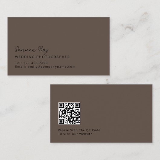 カスタムPhotographer結婚 Business Card 名刺 (正面/裏面)