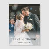 カスタムPhoto's 結婚 Thank You Magnet (正面)