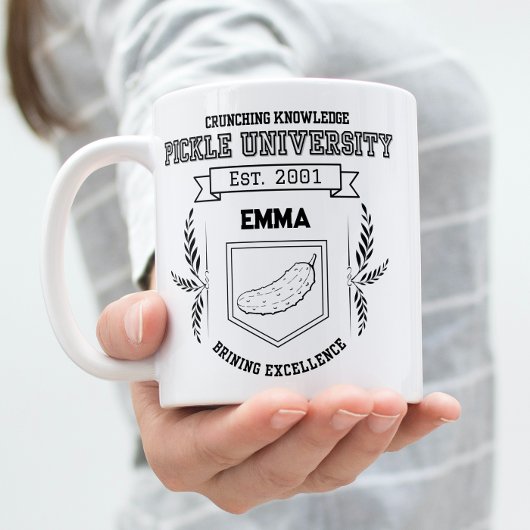 カスタムPickle University-おもしろい Pickle Lovers ツートーンマグカップ