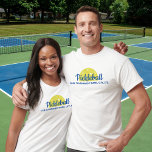 カスタムPickleball Shirt、City、Club、Player Names Tシャツ<br><div class="desc">カスタマイズピクレボールのクラブ名、選手の名前、都市、トーナメント名などのそろったシャツ簡単にフォント色を変える。</div>