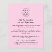 カスタムPink Businessロゴテンプレート チラシ (裏面)