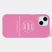 カスタムPink Business Logoブランド Case-Mate iPhoneケース (裏面 (横))