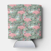 カスタムPink Flamingoes Palm Leafs Pattern C 缶クーラー (裏面)