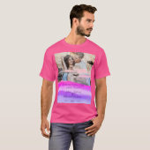 カスタムPink Holography Overlay写真記念日 Tシャツ (正面フル)