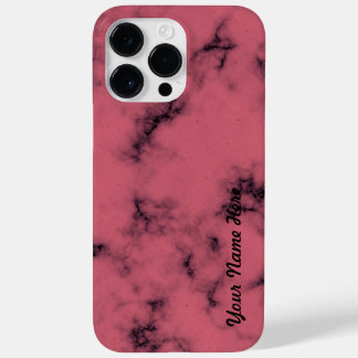 カスタムPink Marble Your Name Editable パーソナライズされた Case-Mate iPhone 14 Pro Maxケース