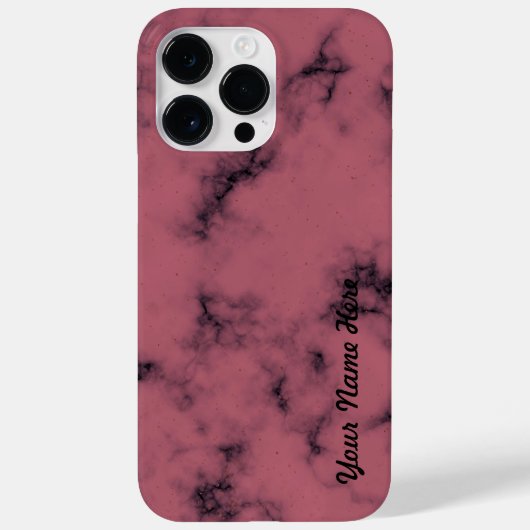 カスタムPink Marble Your Name Editable パーソナライズされた Case-Mate iPhoneケース (裏面)
