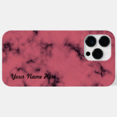 カスタムPink Marble Your Name Editable パーソナライズされた Case-Mate iPhoneケース (裏面 (横))