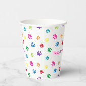 カスタムPink Petカラフル Birthday Partyをプリント 紙コップ (右)