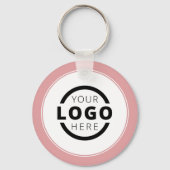 カスタムPink Promotional Business Logoブランド キーホルダー (裏面)