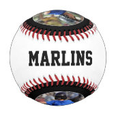 カスタムPlayerフォトチーム名パーソナライズされた番号 野球ボール (裏面)