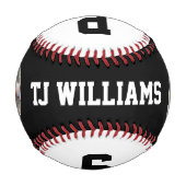 カスタムPlayerフォトチーム名パーソナライズされた番号 野球ボール (正面)