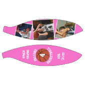 カスタムPlayer Photosチーム名と番号ピンク バスケットボール (パネル)