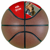 カスタムPlayer Photosチーム名と番号Red バスケットボール (右)