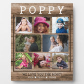 カスタムPoppy愛する8フォトコラージウッド フォトプラーク (正面)