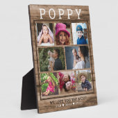 カスタムPoppy愛する8フォトコラージウッド フォトプラーク (側面)