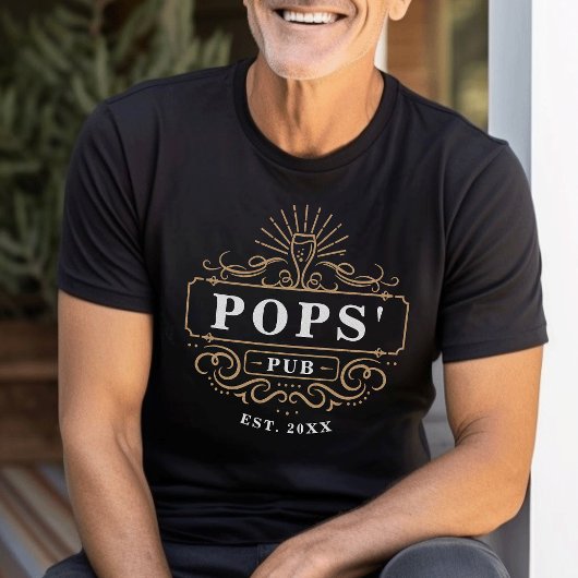 カスタムPopsのPubホームバー設立年 Tシャツ