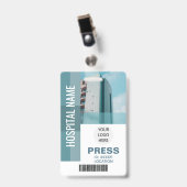 カスタムPressバーコード、ロゴID バッジ (正面 （クリップ付）)