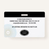 カスタムPrivate Security Guard ID Photo Black バッジ (裏面)