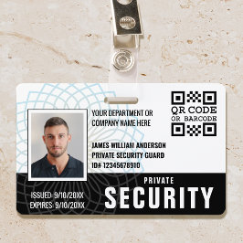 カスタムPrivate Security Guard ID Photo Black バッジ