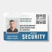カスタムPrivate Security Guard ID Photo Blue バッジ (正面)