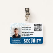 カスタムPrivate Security Guard ID Photo Blue バッジ (正面クリップ)