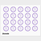 カスタムPurple Thank You Stickers and Faver Labels ラウンドシール (シート)