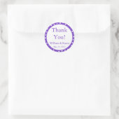 カスタムPurple Thank You Stickers and Faver Labels ラウンドシール (バッグ)