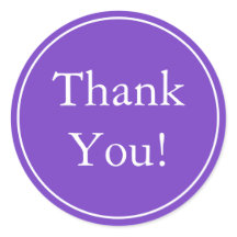 カスタムPurple Thank You Stickers & Faver Labels