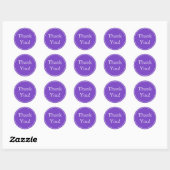 カスタムPurple Thank You Stickers & Faver Labels ラウンドシール (シート)