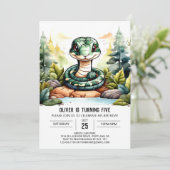 カスタムPython子誕生日 招待状 (スタンド正面)