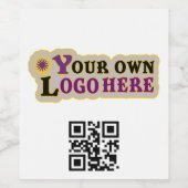 カスタムQrとロゴワインラベル ワインラベル (シングルラベル)