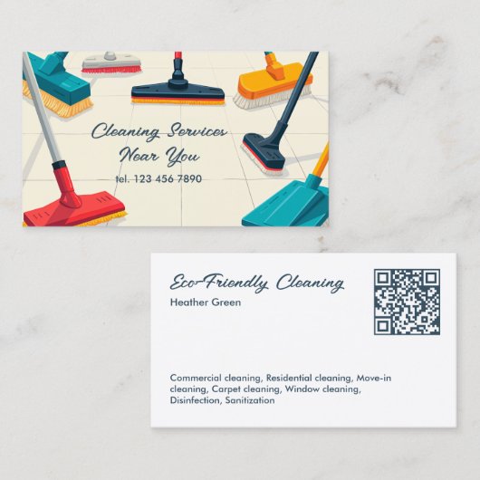 カスタムQRクリーニング 名刺 (正面/裏面)