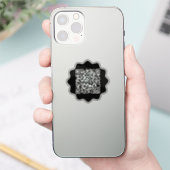 カスタムQrコーよくはしゃぐドウ縁どェイカットアウト シール (スマートフォン)